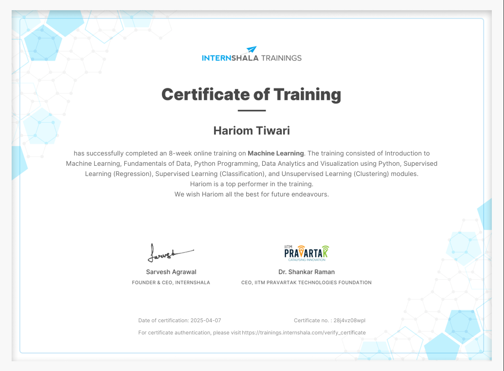 Certificate
